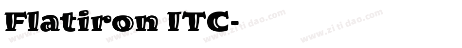 Flatiron ITC字体转换